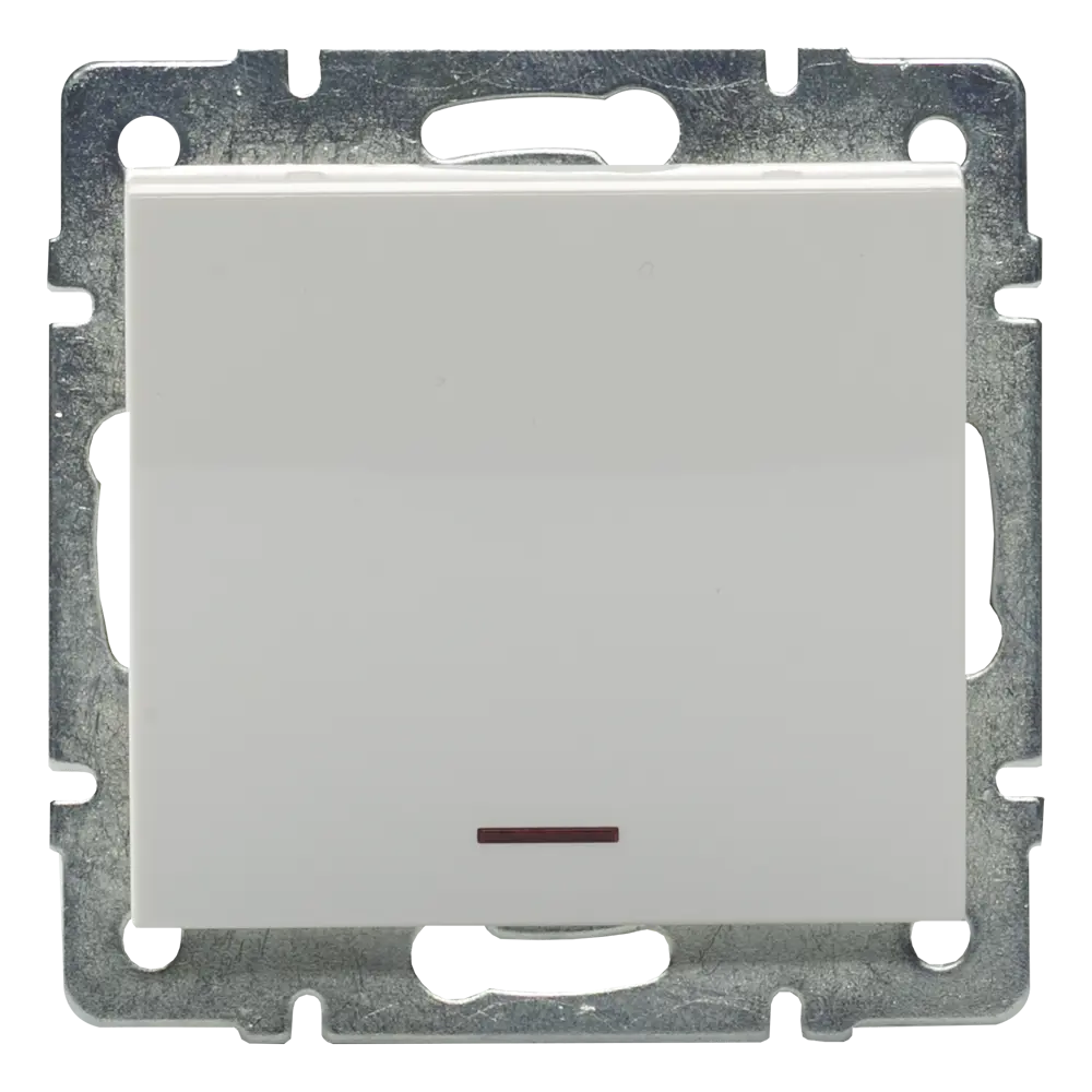 Выключатель встраиваемый Lezard Rain 1 клавиша с подсветкой, цвет белый STLM-2029525