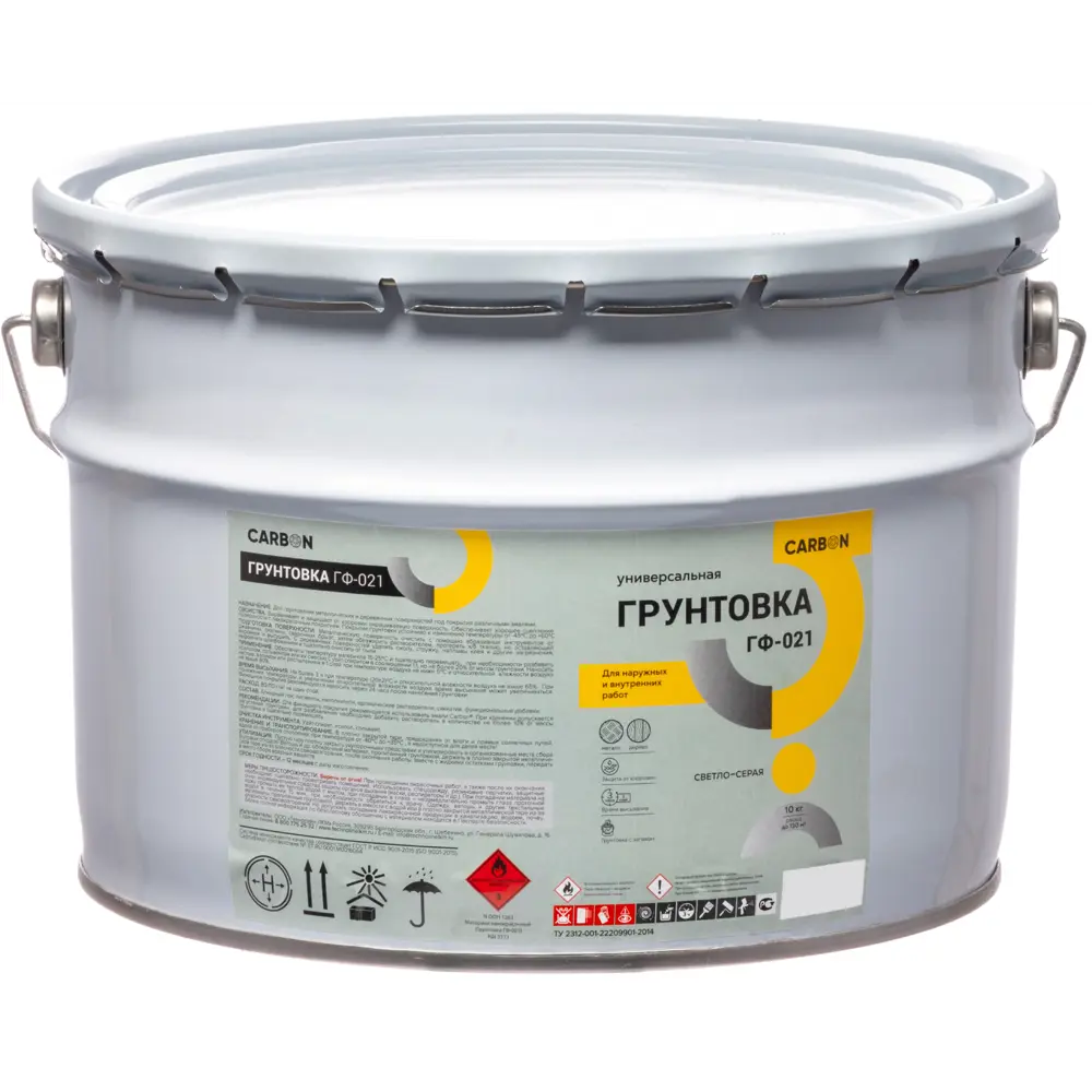 Грунтовка ГФ-021 Carbon светло-серая 10 кг STLM-2072984 - Вид №1