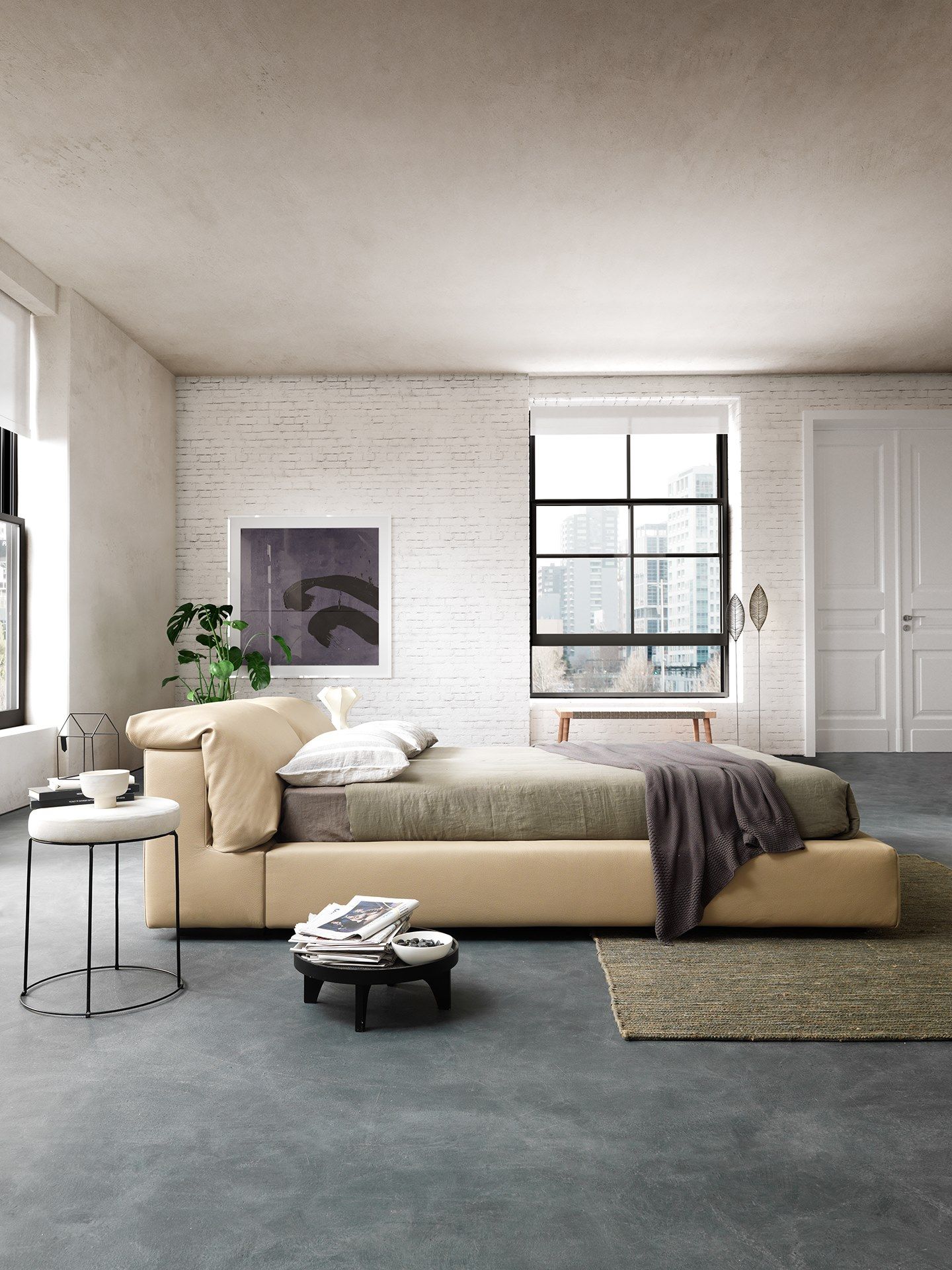 Кожаная мягкая кровать с регулируемым изголовьем VALENTINI Уильям ARCH-00043493 - Вид №5