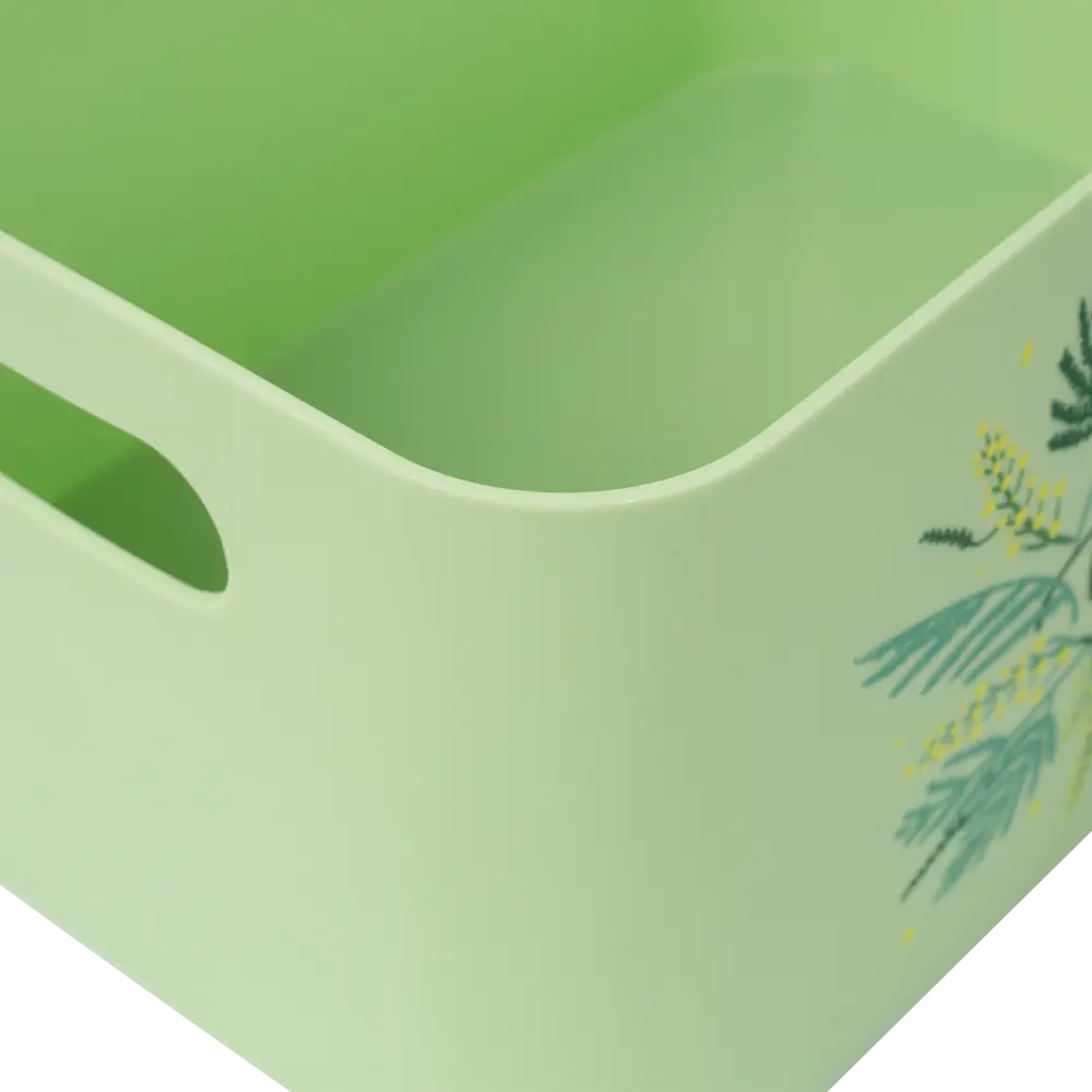 Корзина Home цвет 15.79x12.12x11.5 см пластик зеленый 82154654 STLM-2174047 Santreyd  - Вид №4