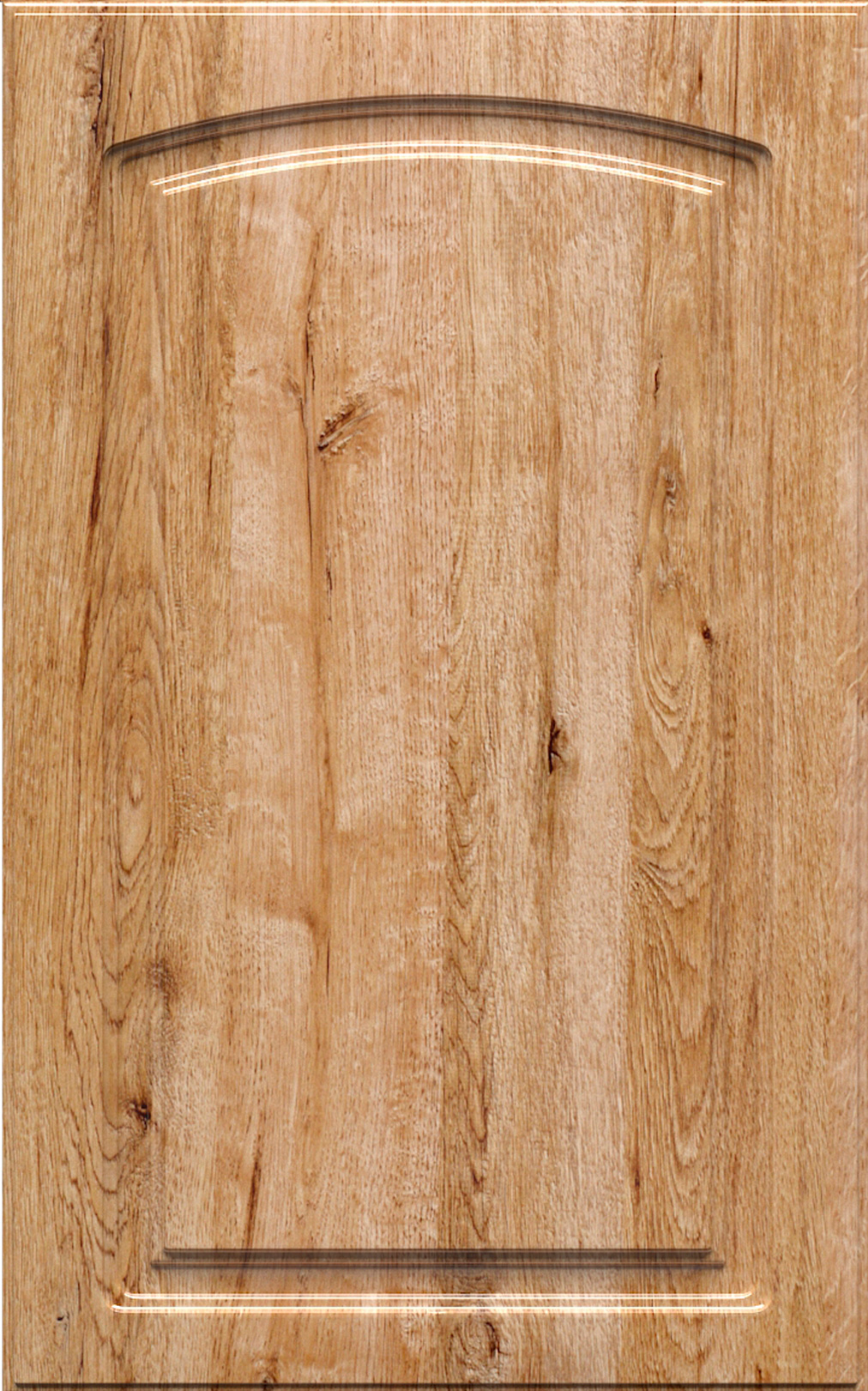 Фасады для кухни Классика Фрезеровка «Арка+» Дуб бонифачо глянец ПЭТ №232 SIDAK SIST2555-47