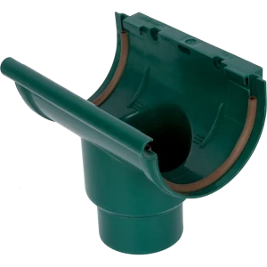 Воронка желоба центральная 80/100 цвет зелёный