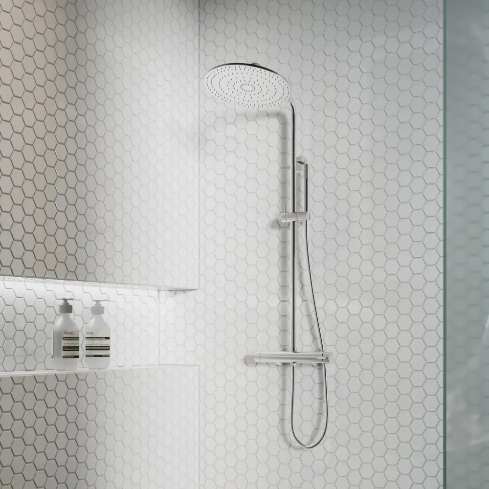 Мозаика керамическая Smart Mosaic Homework Hexagon White Glossy 26.5x27.8 см цвет белый STLM-2095183