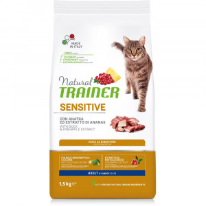 ПР0059539*6 Корм для кошек TRAINER Natural Sensitive для склонных к аллергии, утка сух. 1,5кг (упаковка - 6 шт) NATURAL TRAINER