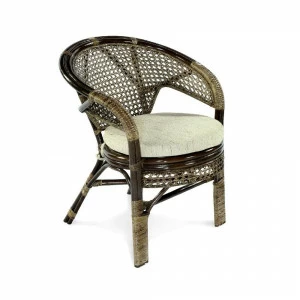 Кресло коричневое "Пеланги" ЭКО ДИЗАЙН CLASSIC RATTAN 129491 Бежевый;коричневый