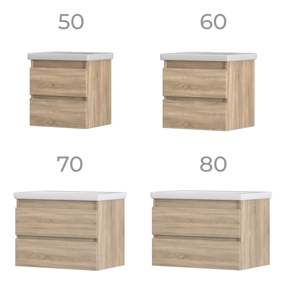 Vigo Matteo - подвесная тумба под раковину 50 см в стиле сонома 89415620 STLM-1574365 - Вид №6