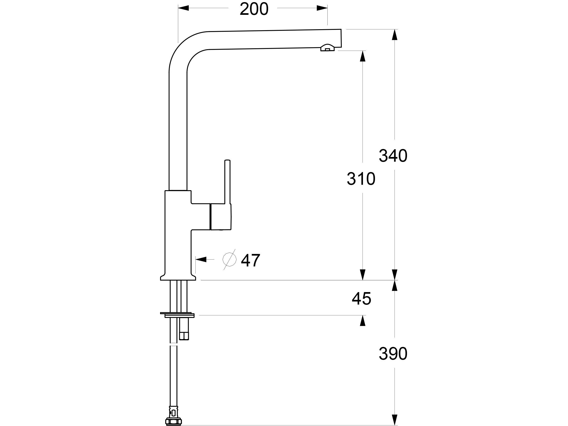 Однорычажный кухонный смеситель с поворотным изливом GUGLIELMI RUBINETTERIE Sprint ARCH-00056839 - Вид №8