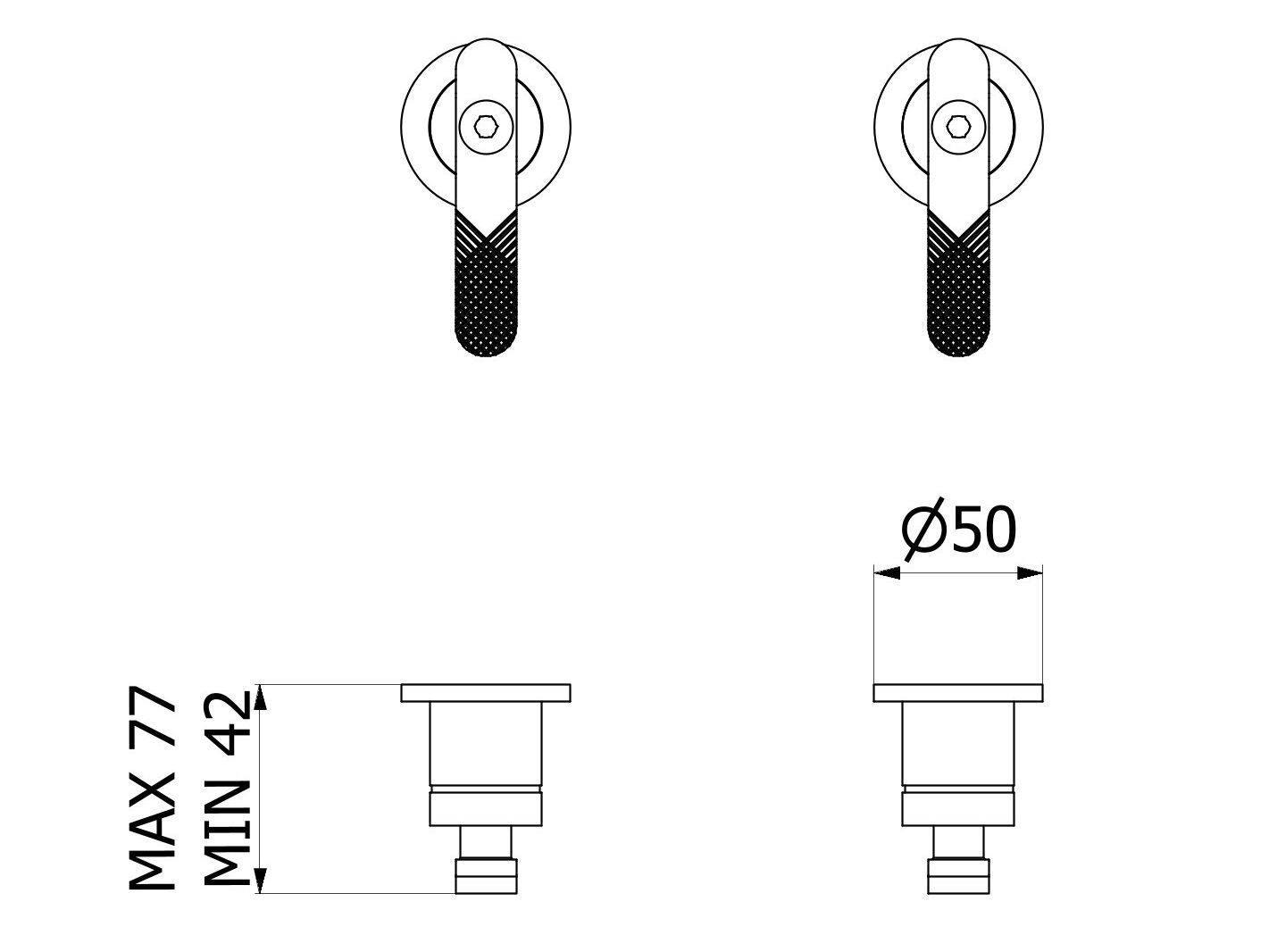 Встраиваемый смеситель для душа с 2 отверстиями IB Bold ARCH-00087039 - Вид №24