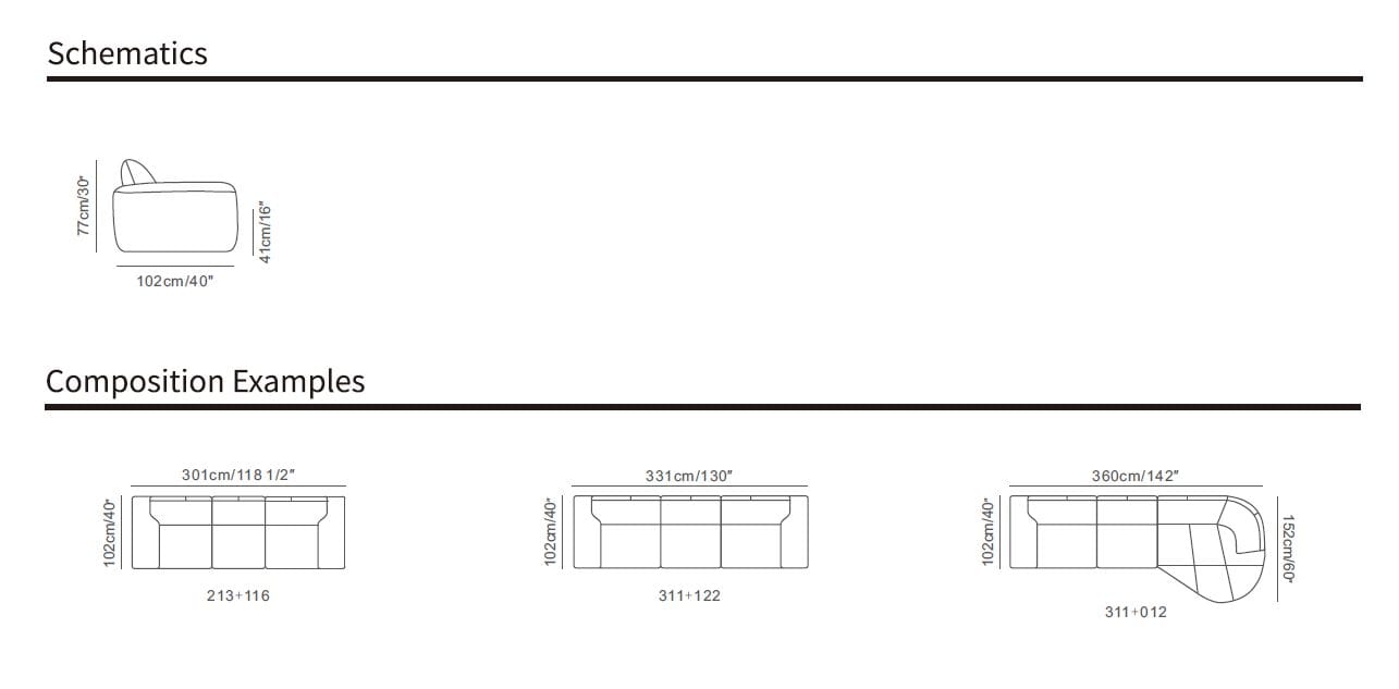4-местный модульный тканевый диван CAMPO DE' FIORI ALAND ARCH-00080072 - Вид №8