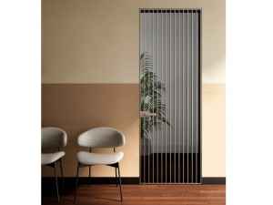 Алюминиевая и стеклянная стена заподлицо распашная дверь