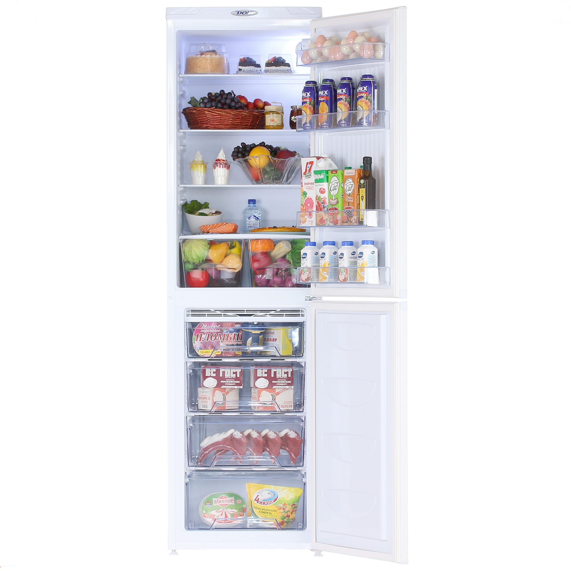 1330104 Холодильник с морозильником   DON R-297 BI белый STDN-0095414 - Вид №4