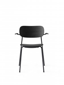 1166539 MENU Обеденный стул с подлокотником, черный Черный дуб
