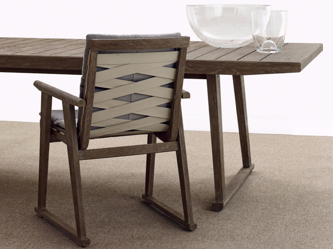 Стул для сада из тикового дерева с подлокотниками B&B Italia Outdoor Чт ARCH-00129271 - Вид №3