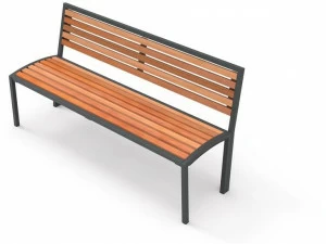 City Design Деревянная скамейка со спинкой Camilla Camilla - sw