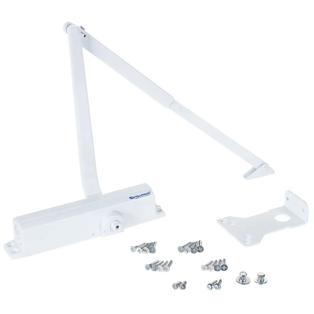 Доводчик дверной 10600 BC/DA максимальная нагрузка 85 кг цвет белый PALLADIUM STLM-2072818 - Вид №1