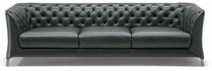 Natuzzi Кожаный диван с тафтингом La scala
