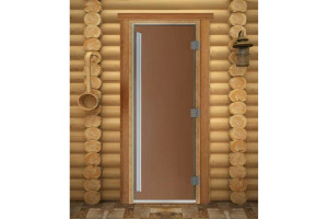 19823374 Дверь для бани Престиж бронза матовая, 1900х700 мм УТ-00011457 DoorWood