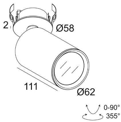 Регулируемый потолочный светодиодный прожектор Deltalight Spy ARCH-00043336 - Вид №8