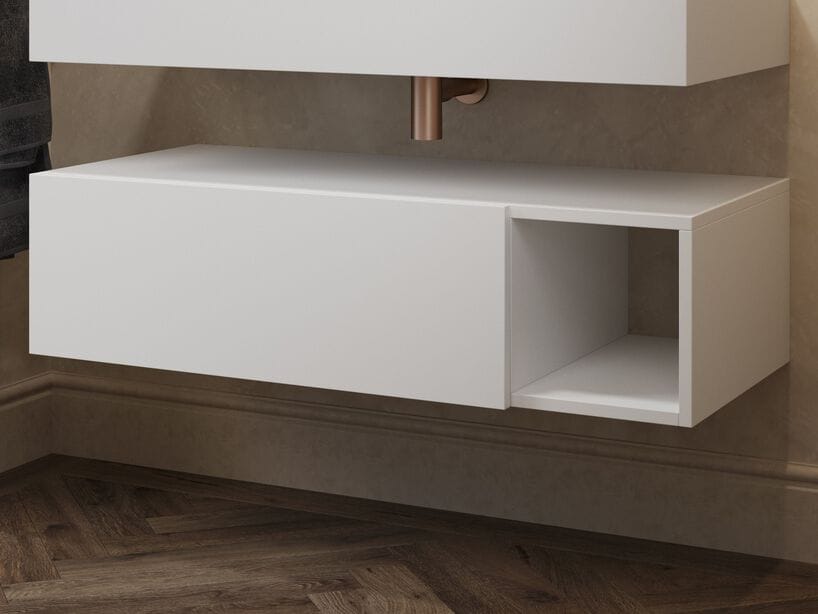 Подвесной шкаф для ванной комнаты из массива дерева с ящиками RILUXA Apollo ARCH-00113366