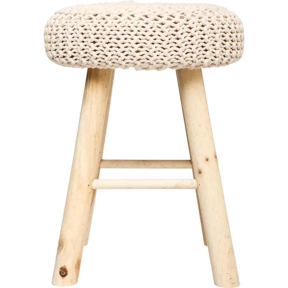 Табурет деревянный 32х32х43 см бежевый Atmosphera STLM-2052328 - Вид №1