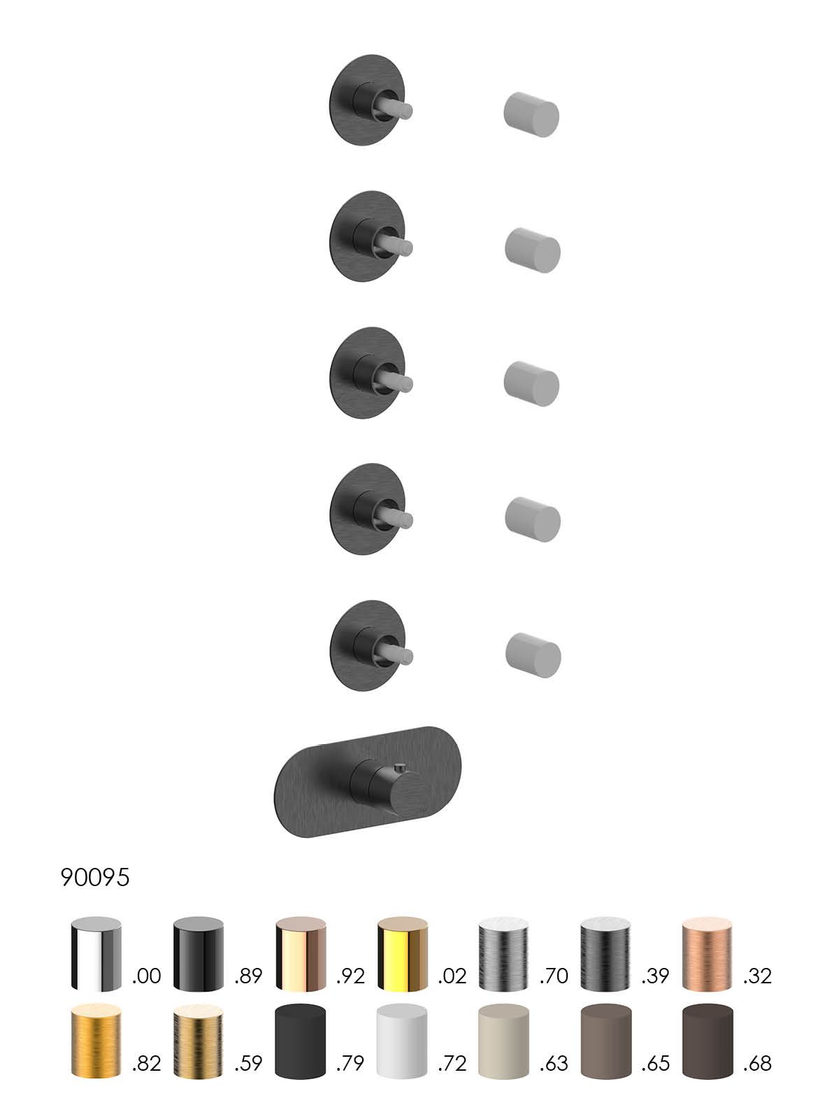 Термостатический смеситель для душа с 6 отверстиями Rubinetterie Frattini отдельная эстетика ARCH-00103351 - Вид №15