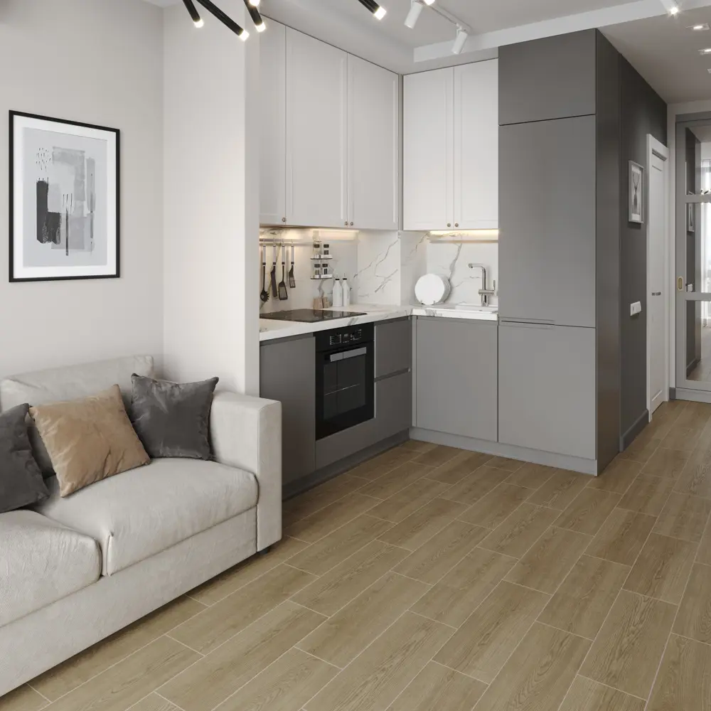 Глазурованный керамогранит LB Ceramics Светлица 19.9x60.3 см 0.96 м² матовый цвет коричневый STLM-2158579 - Вид №1