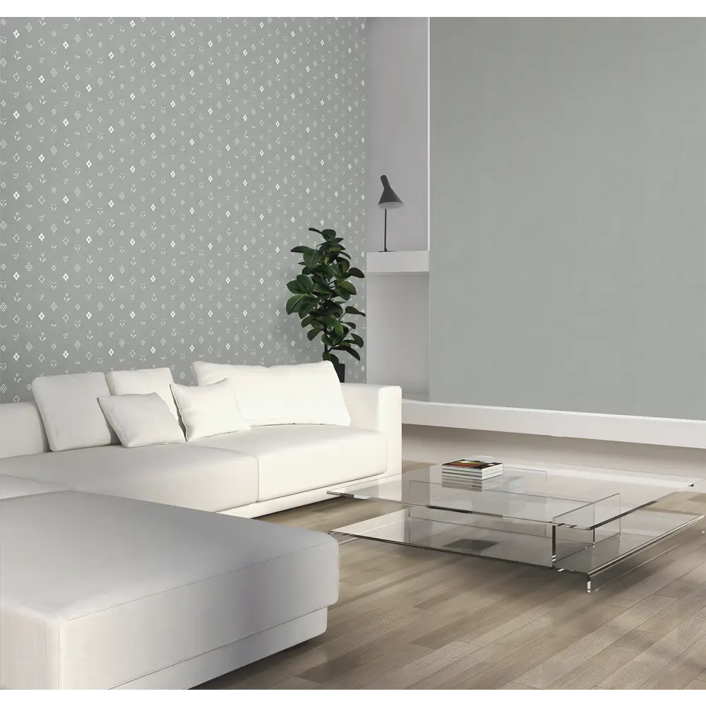 Victoria Stenova Monogramm - флизелиновые обои с узором штукатурки в зеленых тонах 89425460 STLM-1567222 - Вид №5