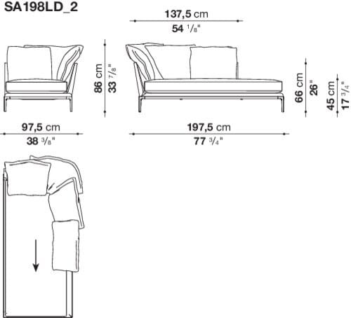 Угловой диван из ткани B&B Italia Атолл ARCH-00091854 - Вид №8