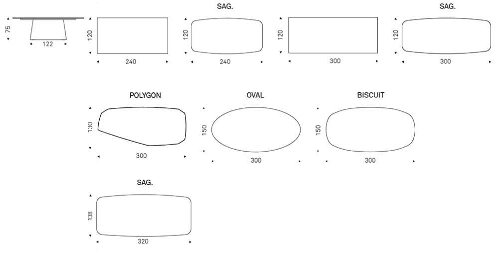 Керамический стол Cattelan italia Наполеон ARCH-00047770 - Вид №14