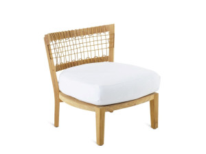 Стул из тикового дерева и подушка из акриловой ткани