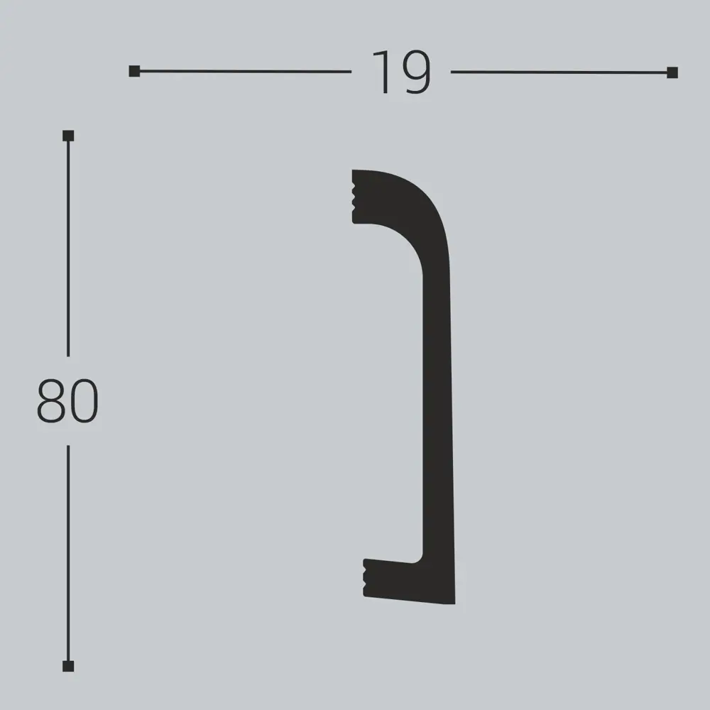 Плинтус Bello Deco 80x19x2000 мм ударопрочный влагостойкий дюрополимер дуб мадейра STLM-2049548 - Вид №2