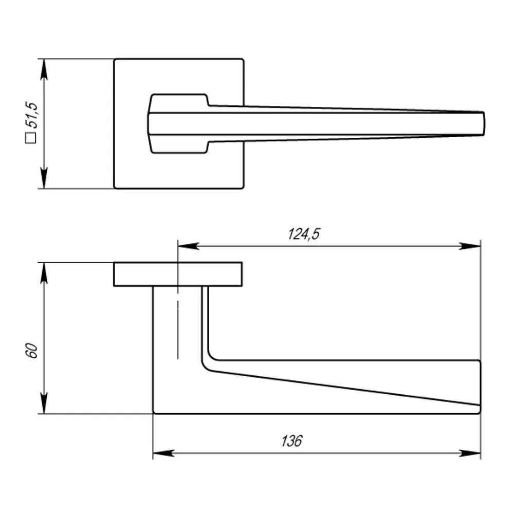 Дверные ручки Armadillo K.USS52.Mori AB-7, без запирания, цвет бронза STLM-2148486 - Вид №2