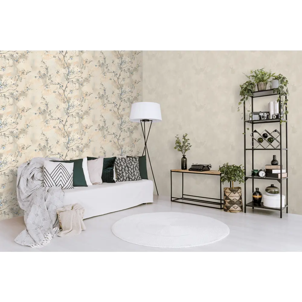 Обои Ateliero Scarlett темно-бежевые с растительным орнаментом 89409071 STLM-1573198 - Вид №5