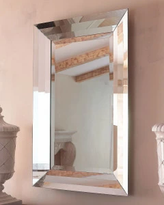 Зеркало прямоугольное настенное с широким фацетом "Ребекка" LOUVRE HOME ДИЗАЙНЕРСКИЕ, ЗЕРКАЛЬНАЯ 119356 Зеркальный