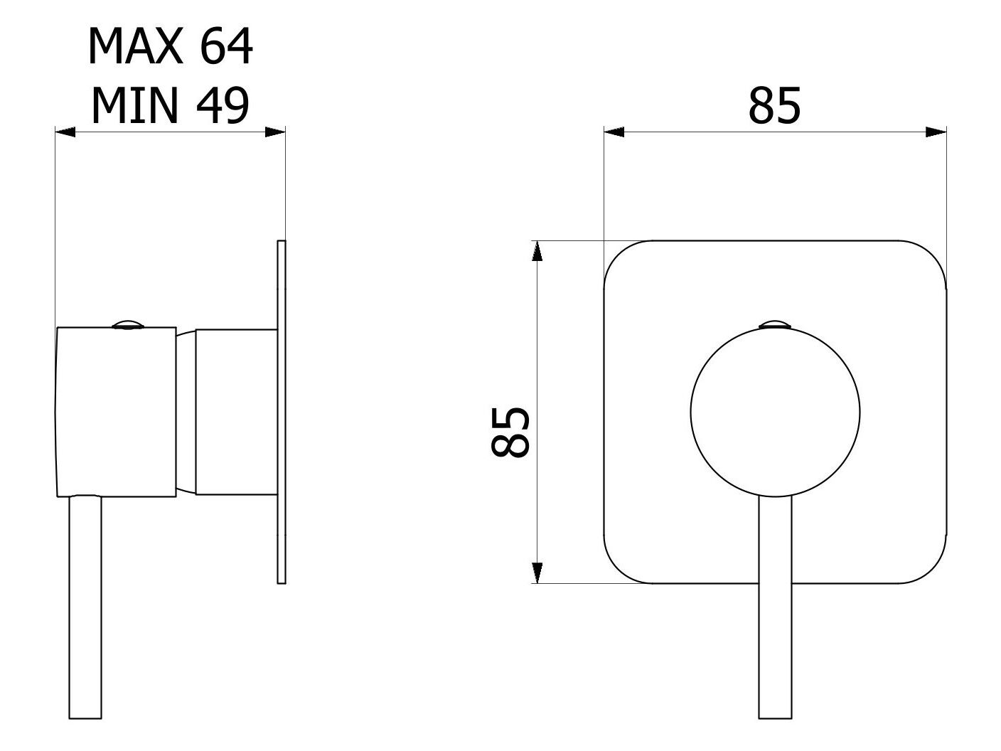 Односторонний настенный смеситель IB промышленность ARCH-00065832 - Вид №13