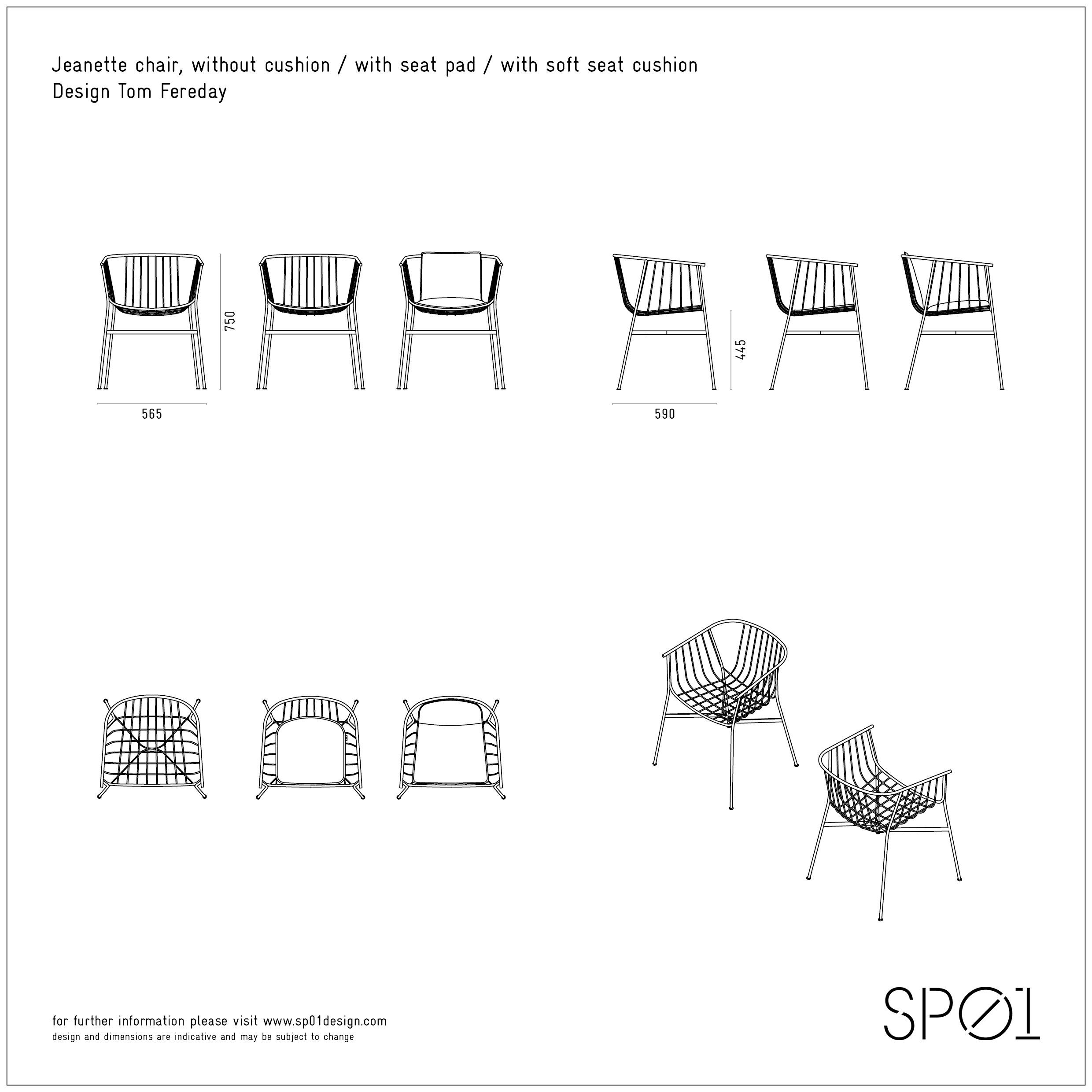 Стальной стул с порошковым покрытием SP01 Jeanette ARCH-00110936 - Вид №38