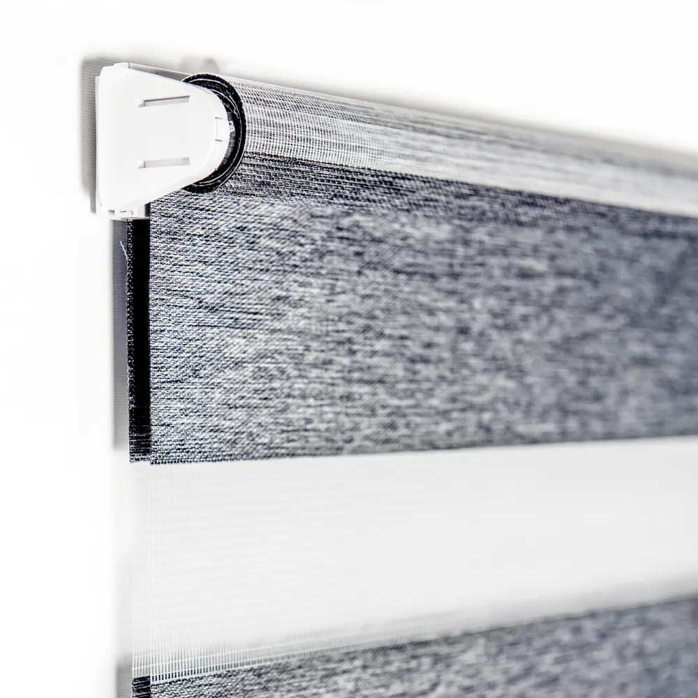 Рулонная штора MIAMOZA день-ночь серый блэкаут 60×160 см 82614511 Д/Н BLACKOUT STLM-0031739 - Вид №1