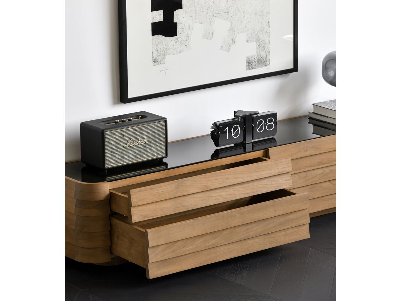 Шкаф для телевизора из массива дерева и стекла Air Division ARCH-00091678 - Вид №7