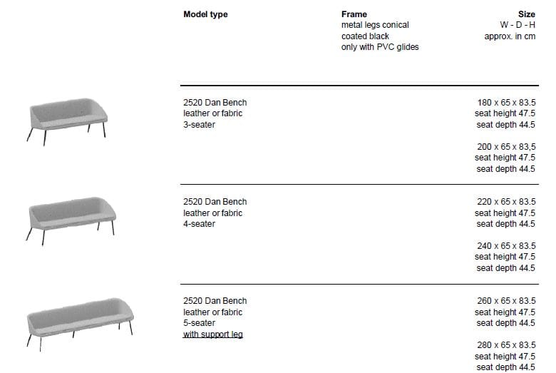 Тканевая скамья со спинкой Draenert Dan ARCH-00049273 - Вид №2