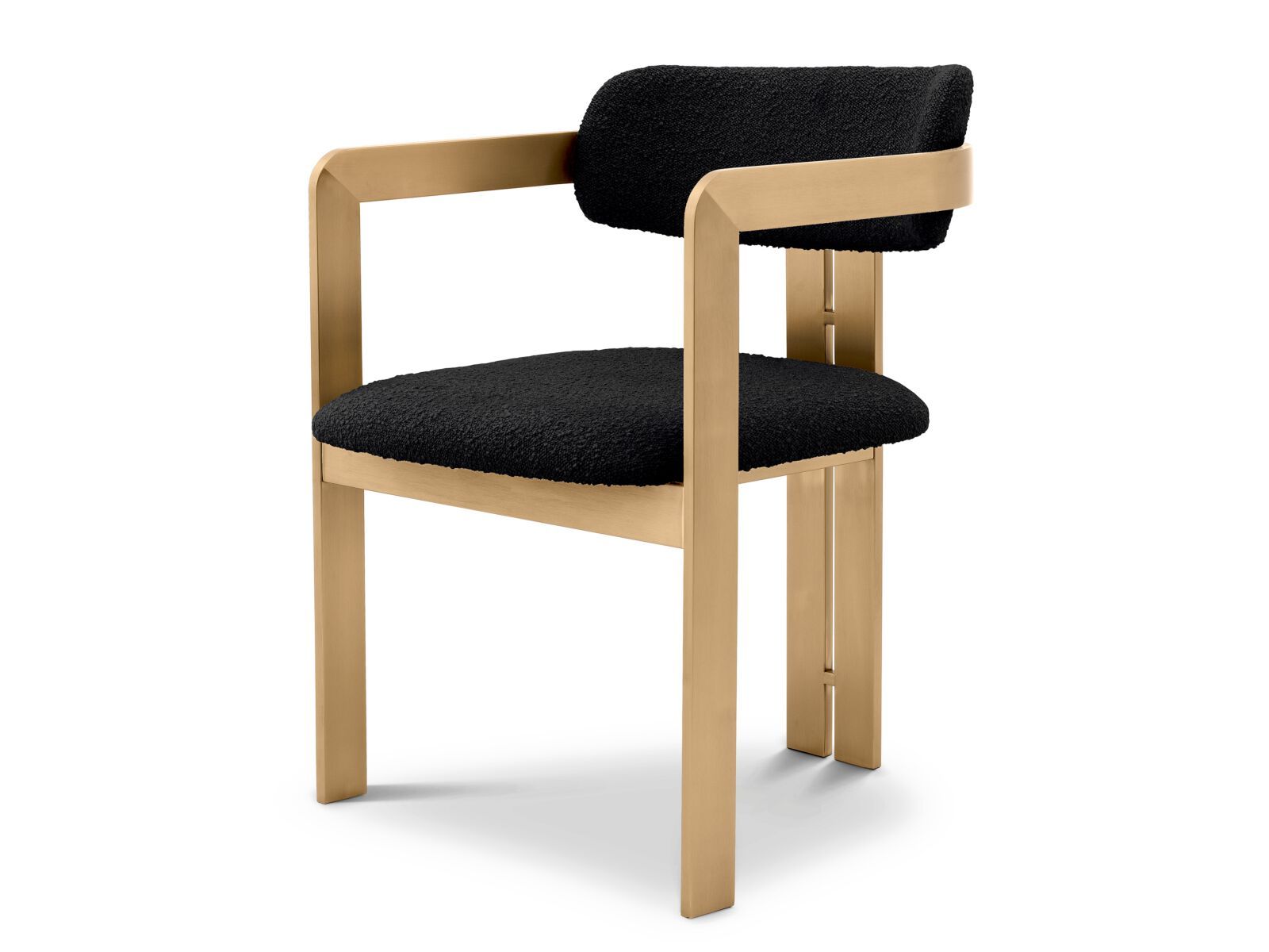 Стул из латуни и ткани с подлокотниками Eichholtz Donato ARCH-00151817