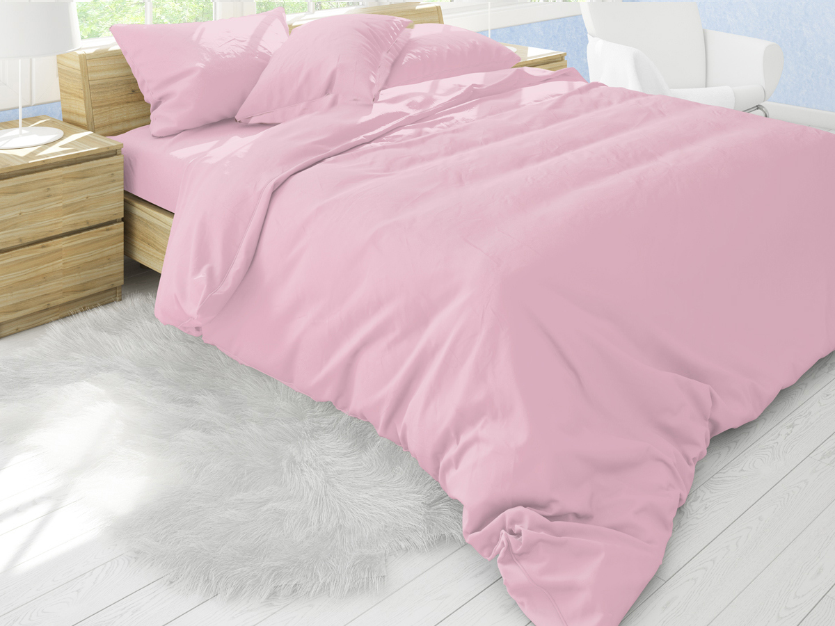 90999952 Комплект постельного белья евро микрофибра розовый STLM-0432752 СОНЯ-ТЕКСТИЛЬ