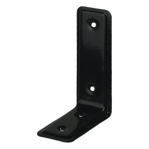 Уголок мебельный усиленный 115х80х40 мм цветь чёрный 4 шт.