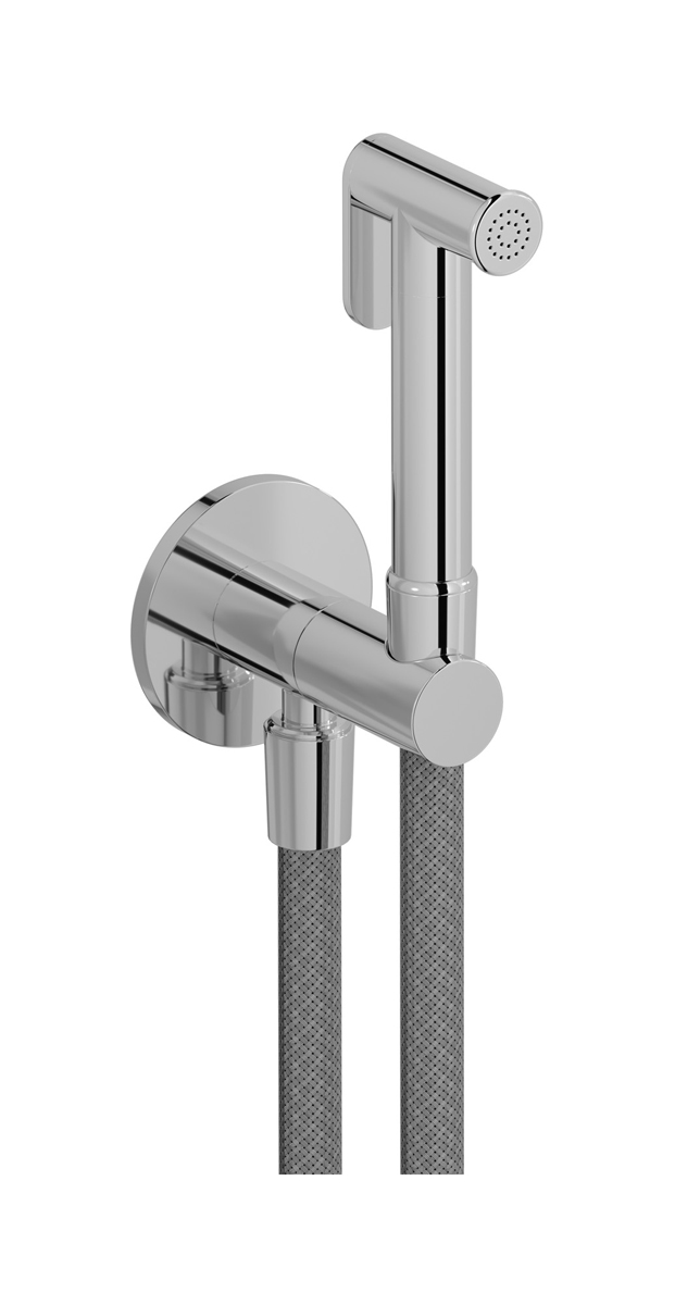 гигиеническая гидрощетка для унитаза WE ARE IB sh031sr Brushed Black Chrome RICAMBI