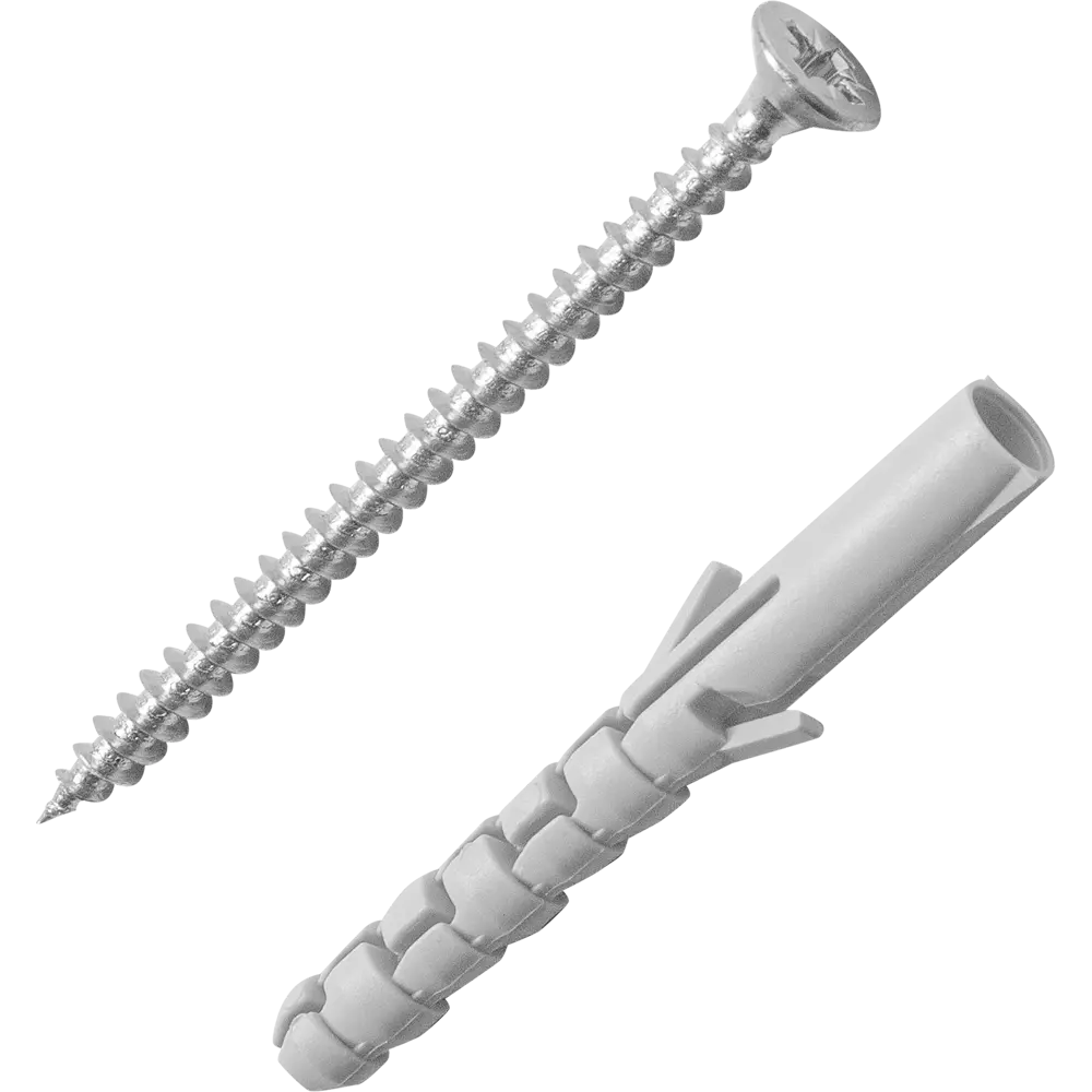 Дюбель потайной STANDERS PND L 6×50 мм с шурупом 4×60 мм, нейлон, 50 шт 83387766 STLM-0040718