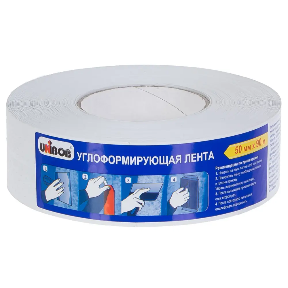 Лента для стыков гипсокартона 50 мм х 90 м UNIBOB STLM-2109462