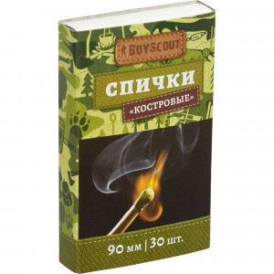 82628670 Спички костровые Boyscout 90 мм, 30 шт.