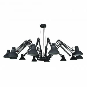 Подвесная люстра Arte Lamp Ragno A2043SP-12BK черная ARTE LAMP ДИЗАЙНЕРСКИЕ, RAGNO BLACK 109275 Черный