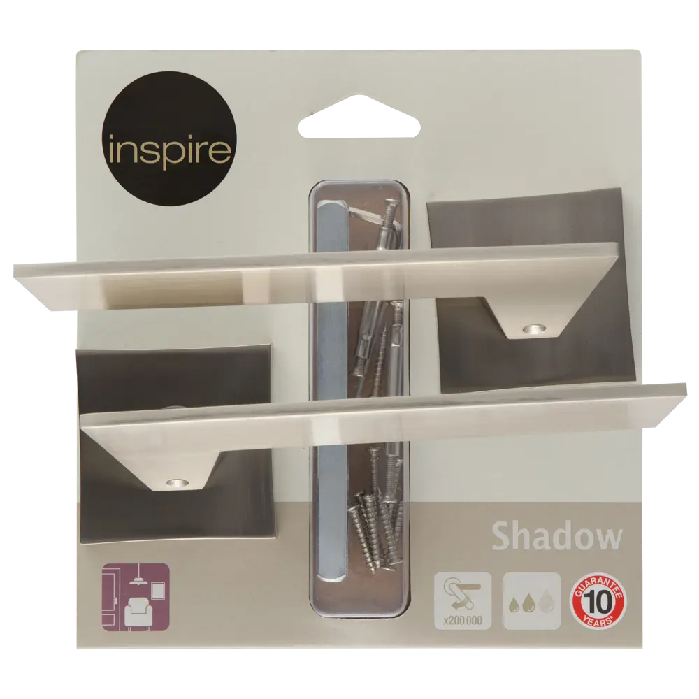 Дверные ручки Inspire Shadow алюминий без запирания цвет никель STLM-2128875 - Вид №3