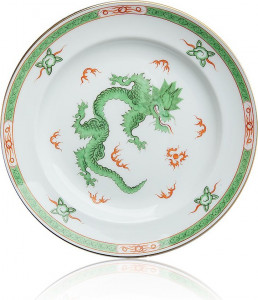 73374 Meissen Тарелка закусочная 20см "Дракон Минг в зеленом цвете" Фарфор, Керамика