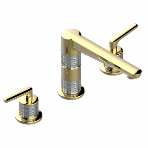 G9K-25H Roman tub set with 3/4" valves, high spout Thg-paris System cristal с рукоятками Покрытие PVD золотистый цвет